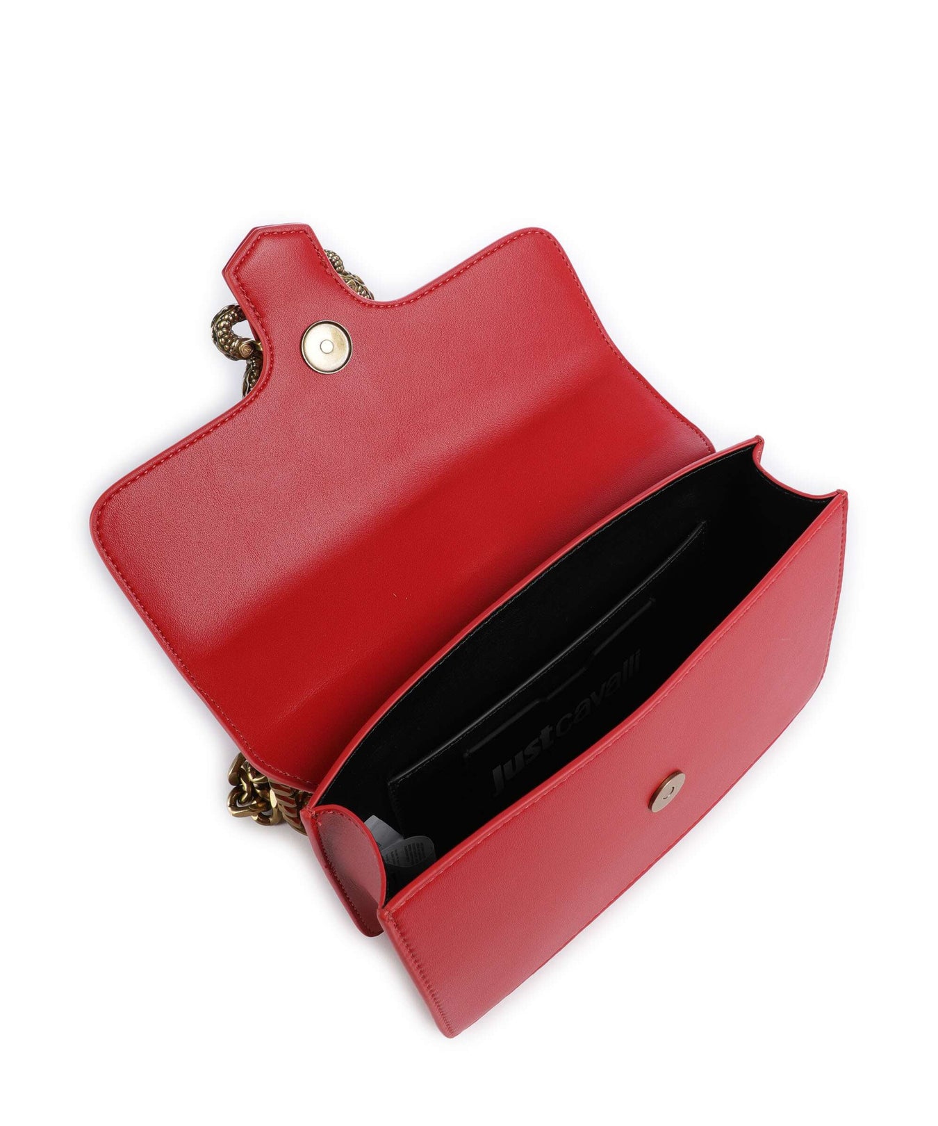 Just Cavalli Iconic Snakes Shoulder bag tango red