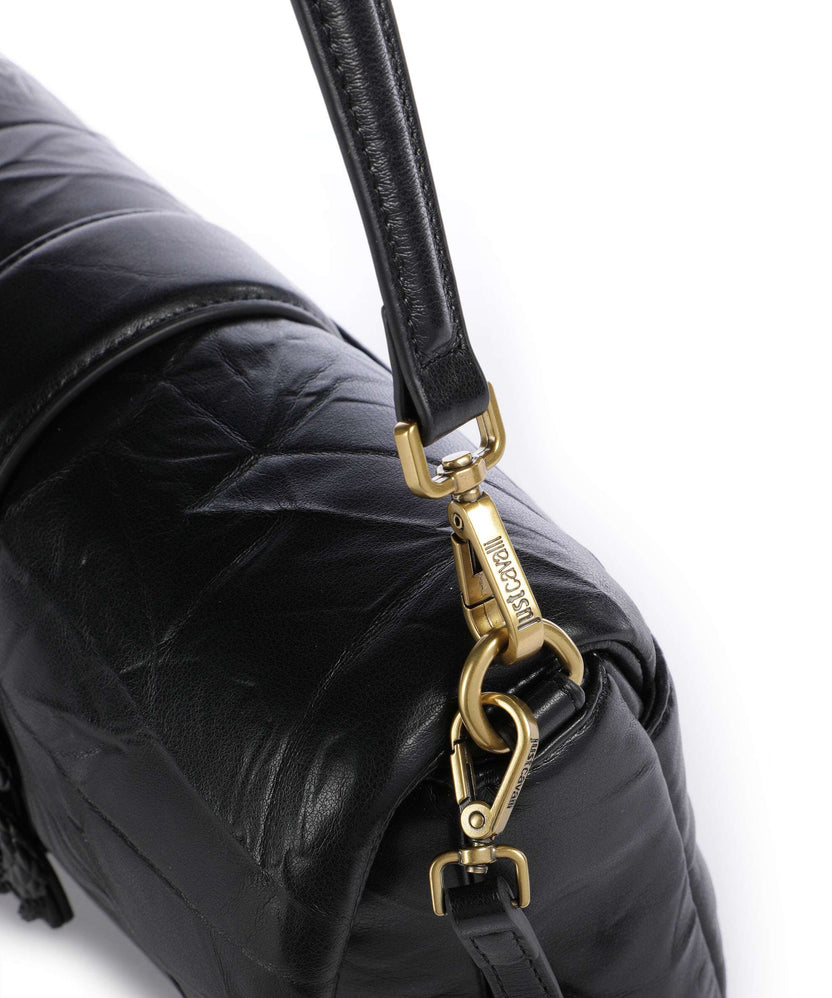 Just Cavalli Iconic Snakes Puffy Shoulder bag black