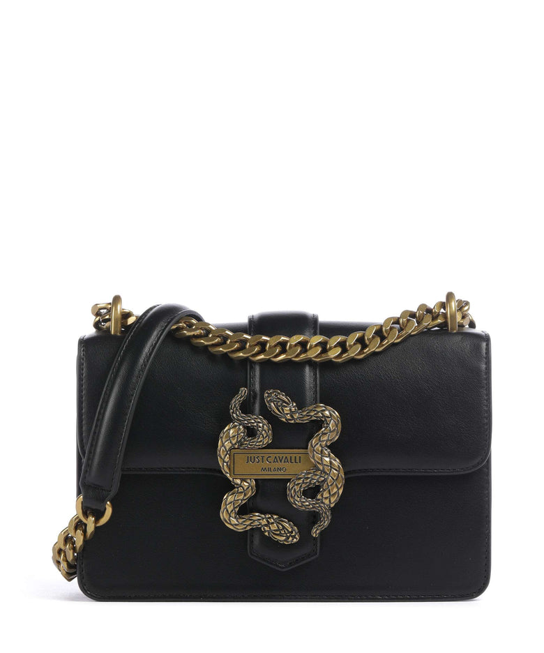 Just Cavalli Iconic Snakes Shoulder bag black