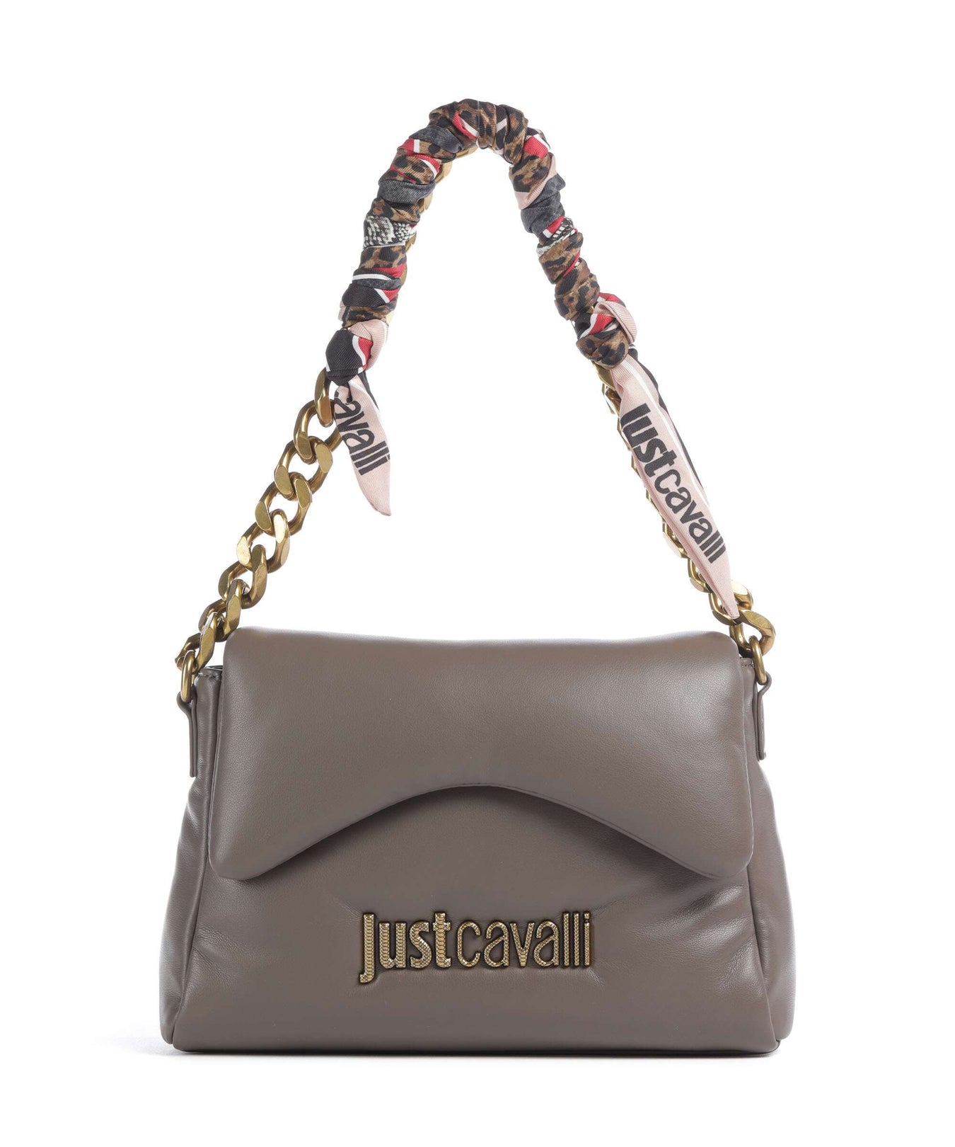 Just Cavalli Puffy Foulard Shoulder bag taupe