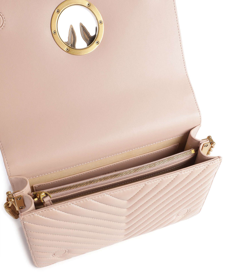 Pinko Love Click Classic Crossbody bag cipria