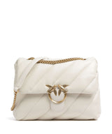 Pinko Love Puff Big Torba na ramię bianco seta/antique gold