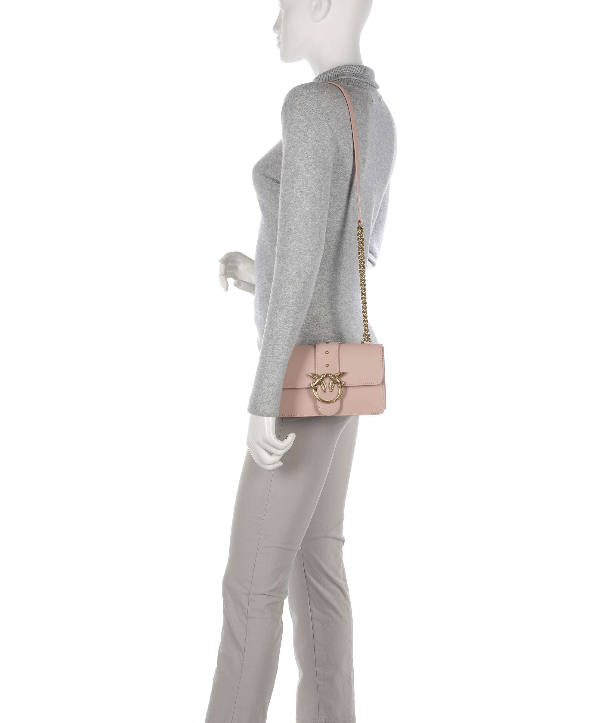 Pinko Love One Mini Crossbody bag cipria