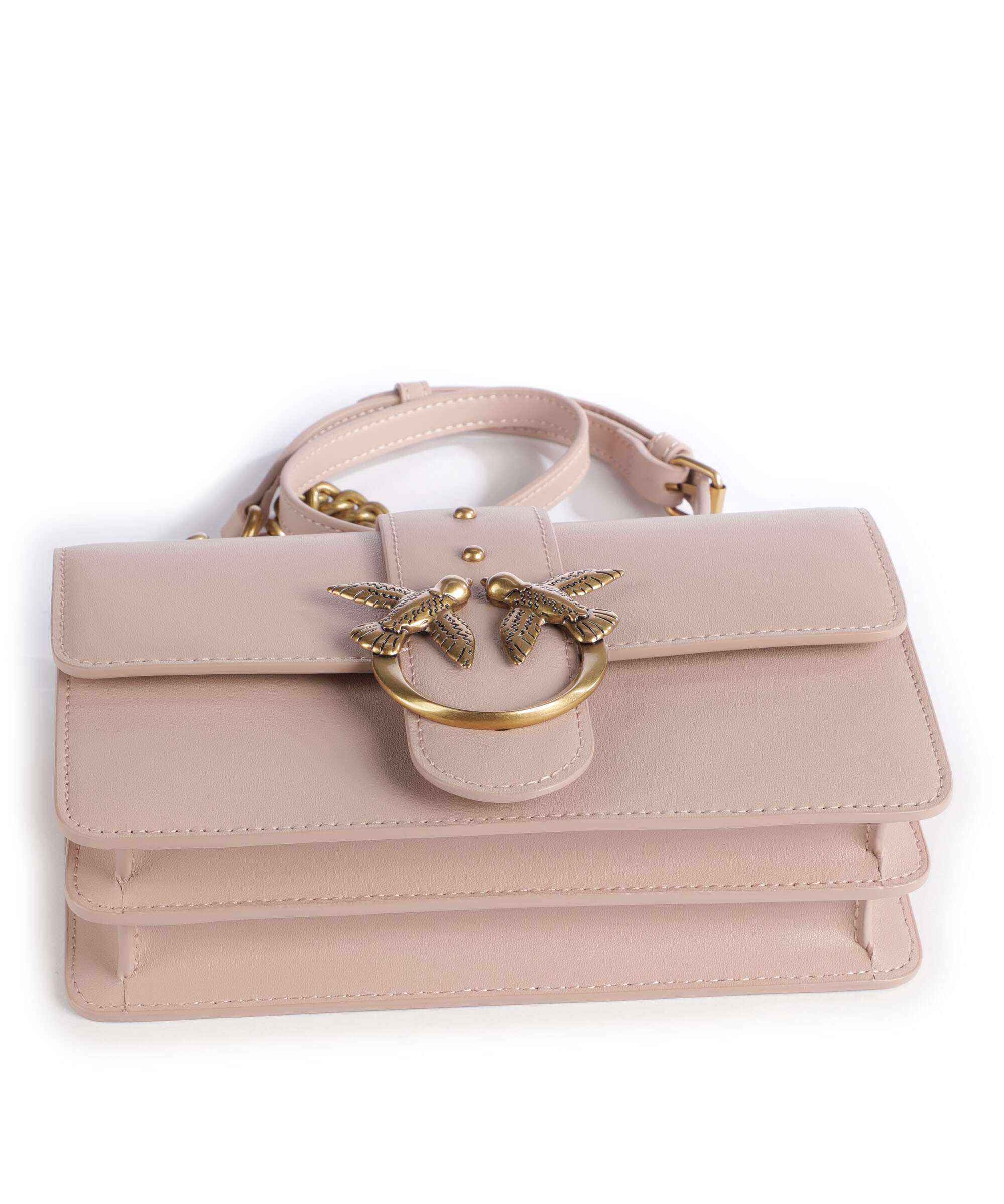 Pinko Love One Mini Crossbody bag cipria