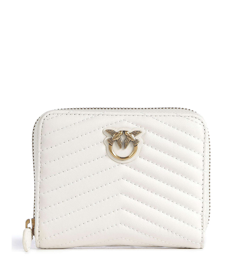 Pinko Taylor Wallet bianco seta/antique gold