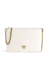 Pinko Flat Classic Torba przez ramię bianco seta/antique gold