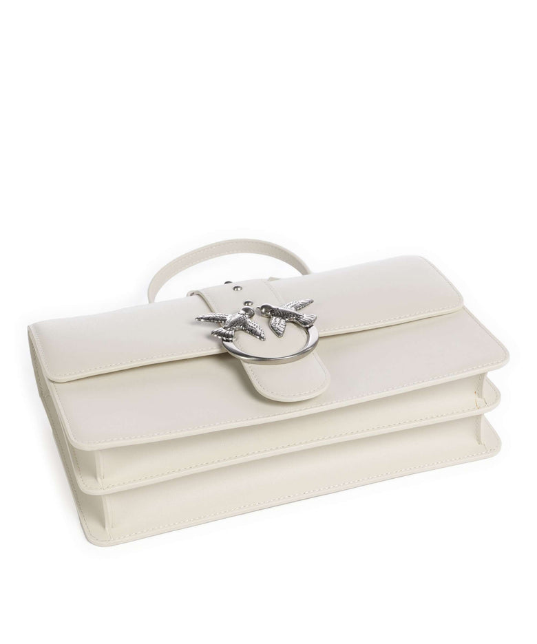 Pinko Love One Classic Crossbody bag bianco seta/old silver