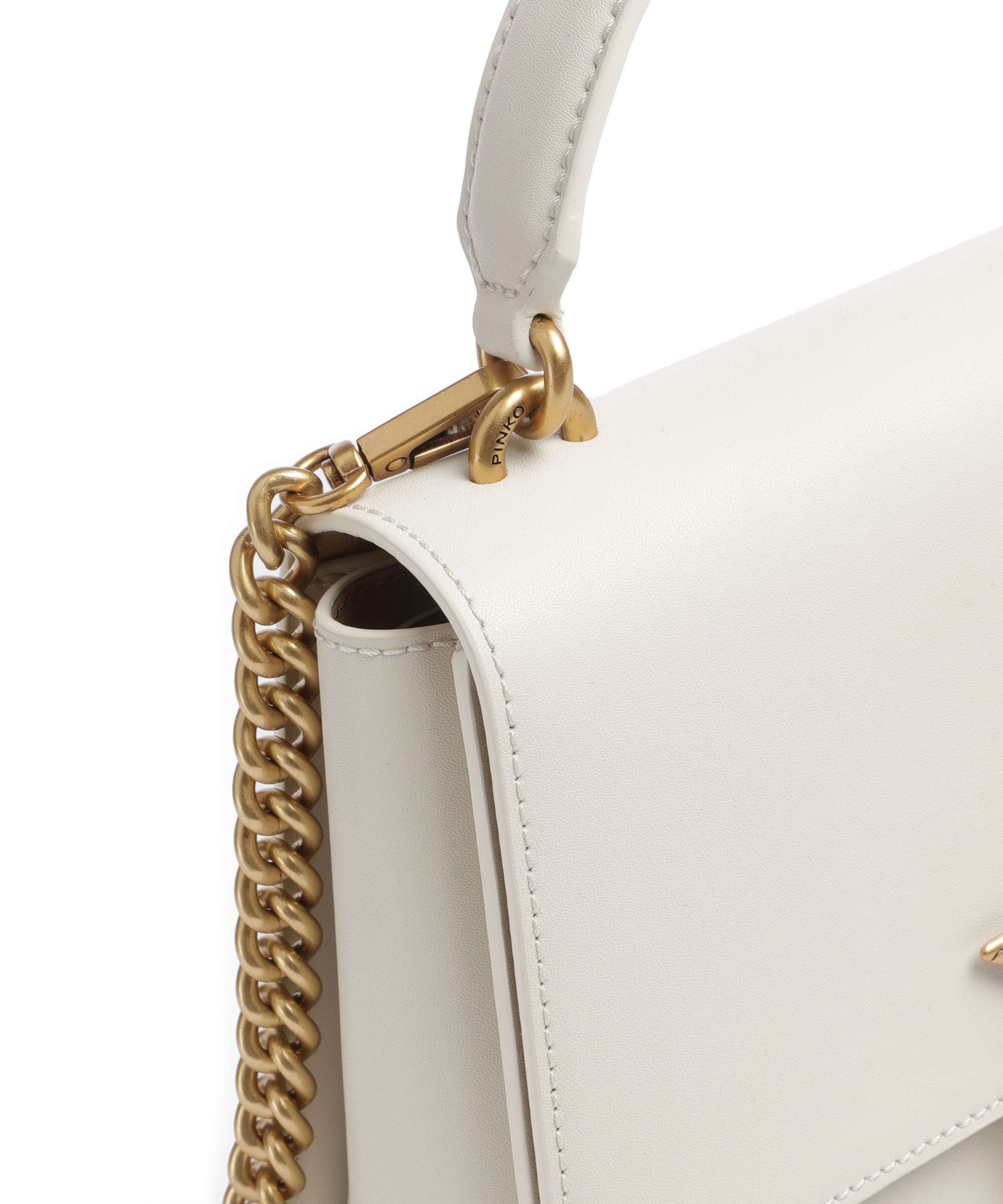 Pinko Love One Classic Handbag bianco seta/antique gold