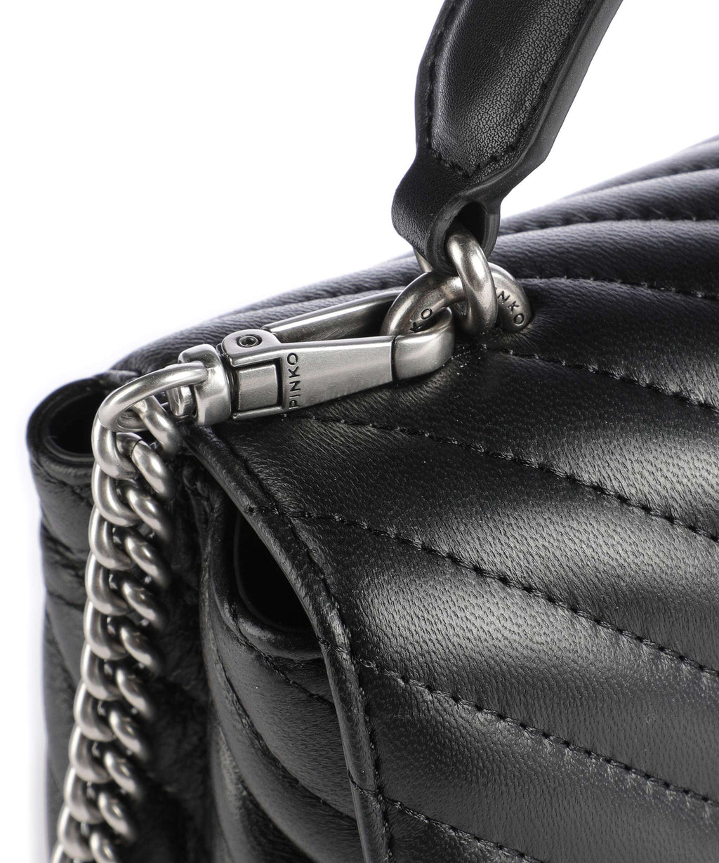 Pinko Love Lady Puff Mini Handbag nero/old silver