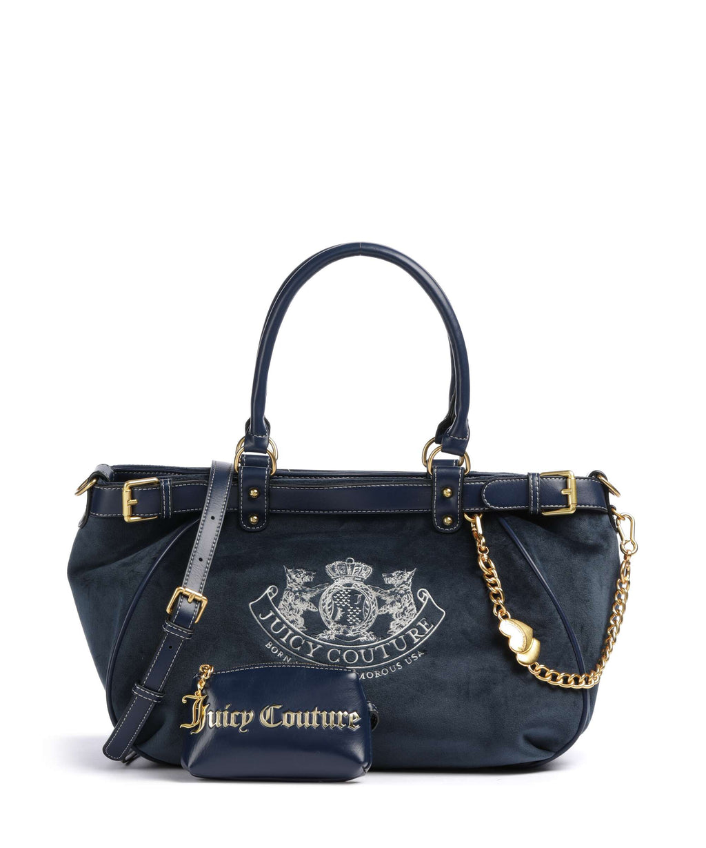 Juicy Couture Twig Narrative Velvet L Tote bag blue depths