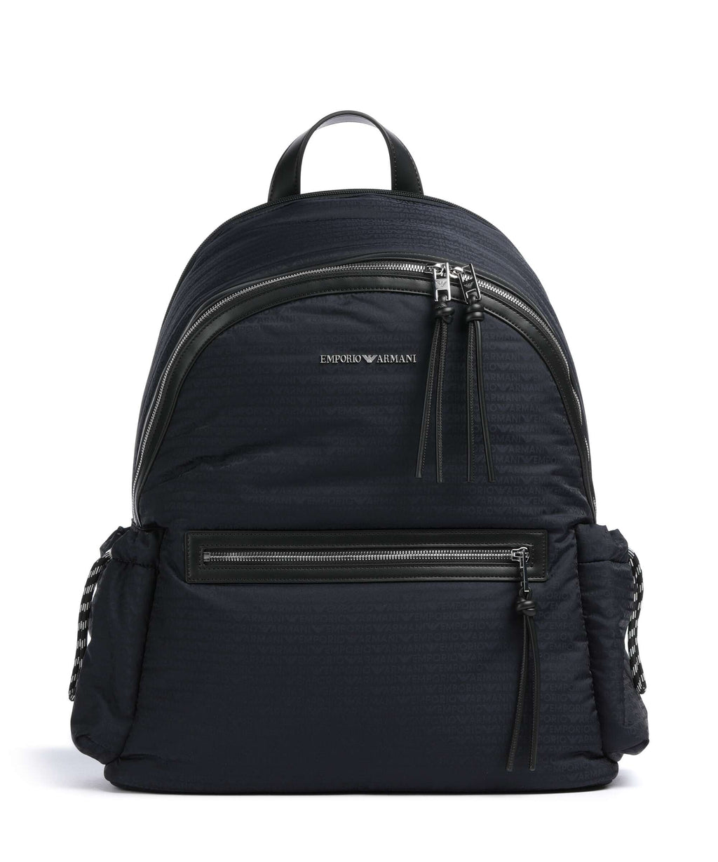 Emporio Armani Monogram Backpack iconico blu navy