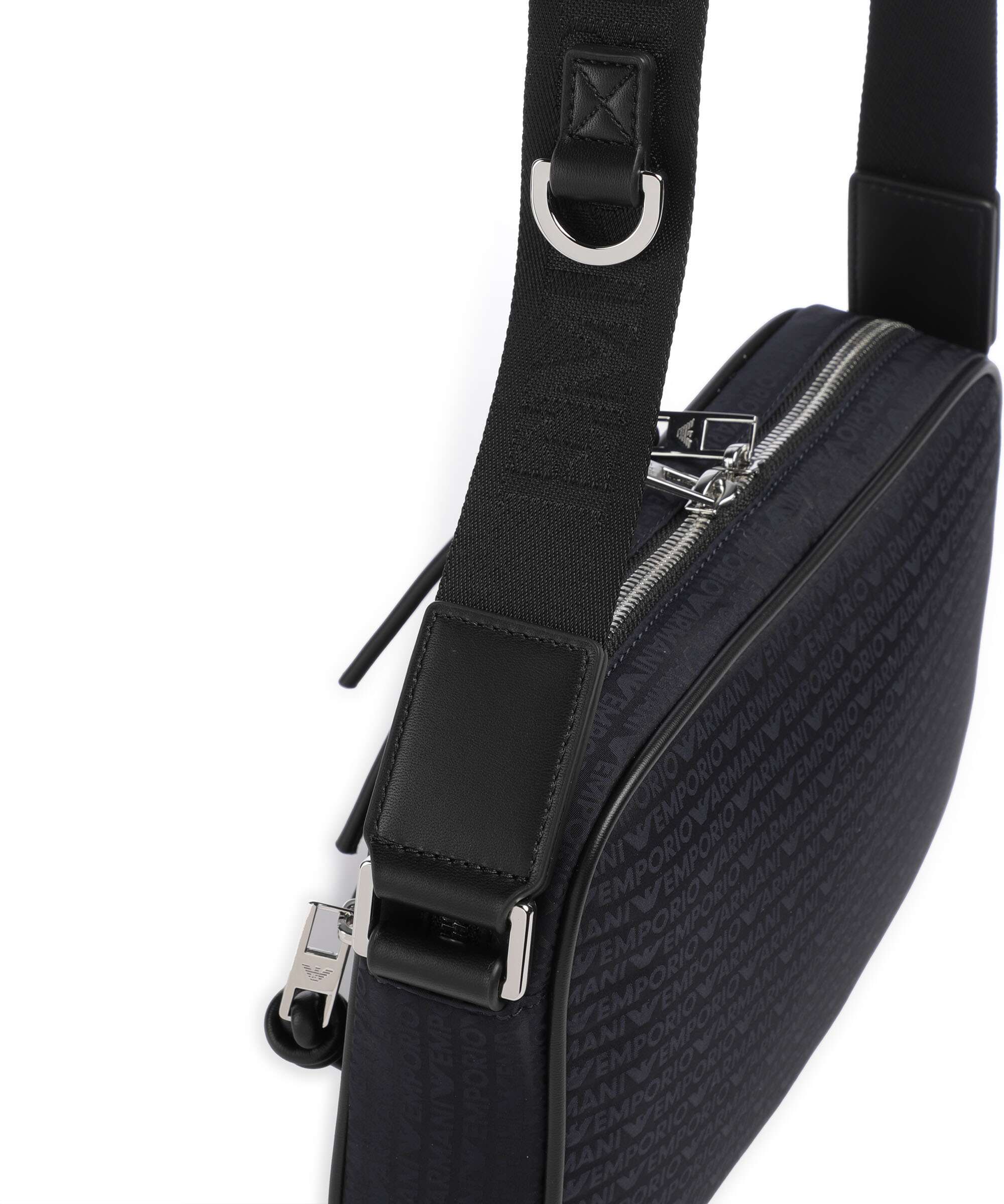 Emporio Armani Monogram Crossbody bag iconico blu navy