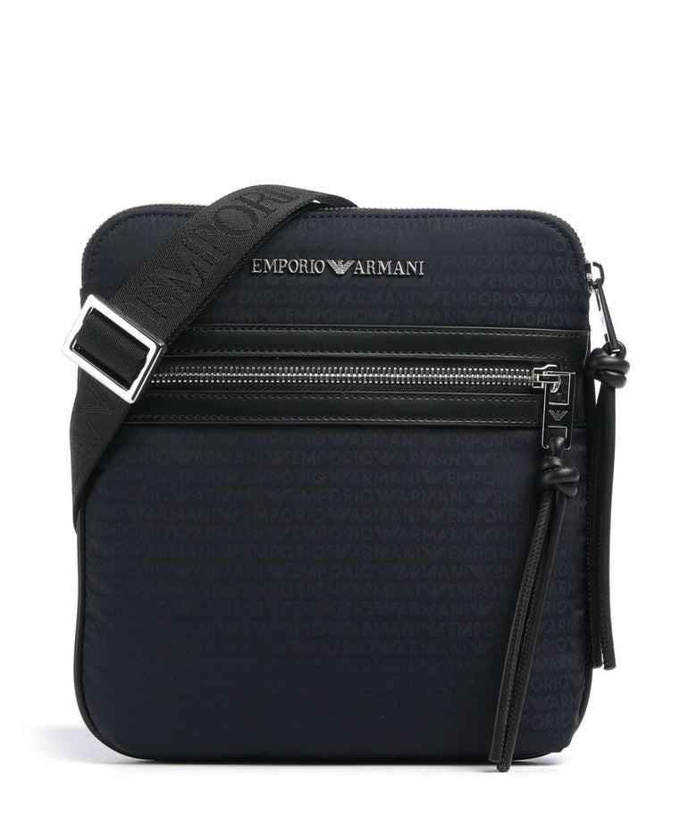 Emporio Armani Monogram Crossbody bag iconico blu navy
