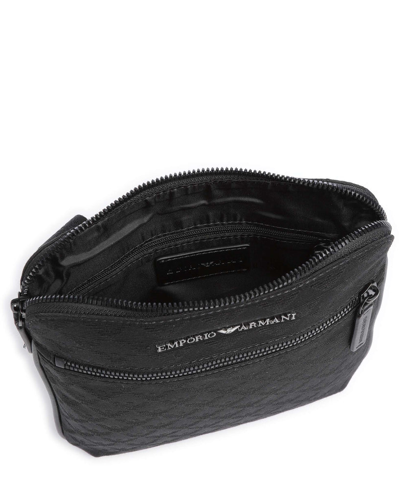 Emporio Armani Omnia Jacquard Crossbody bag black