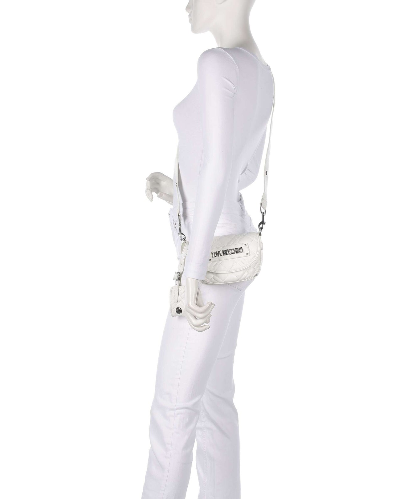 Love Moschino Quilted Crossbody bag bianco