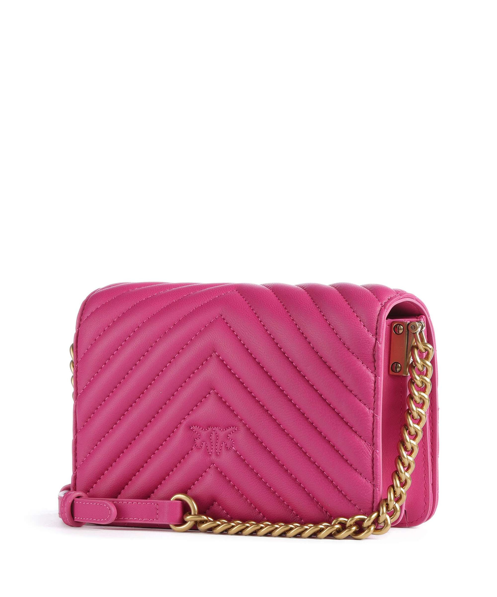 Pinko Love Click Mini Crossbody bag pink pinko/antique gold