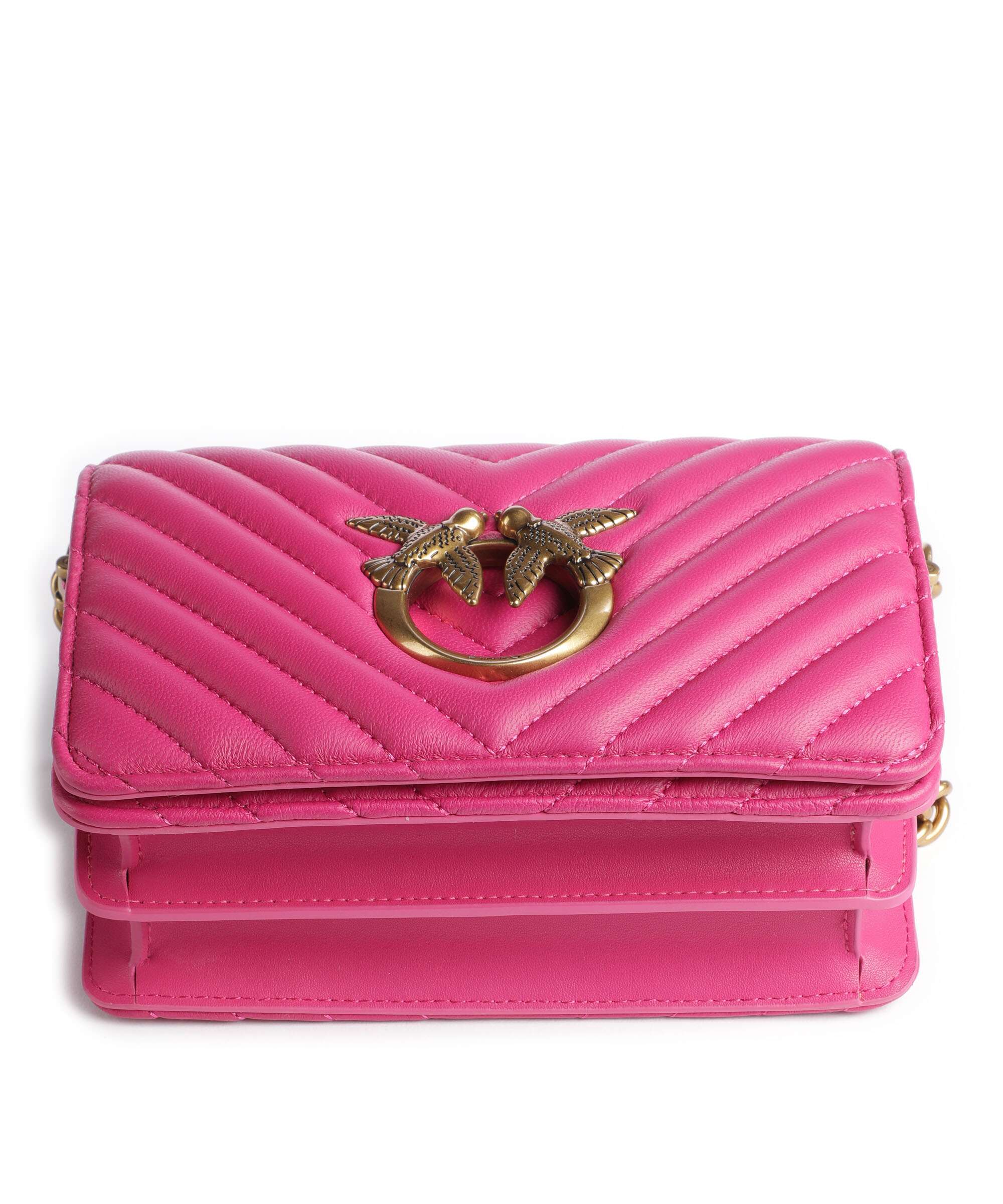 Pinko Love Click Mini Crossbody bag pink pinko/antique gold