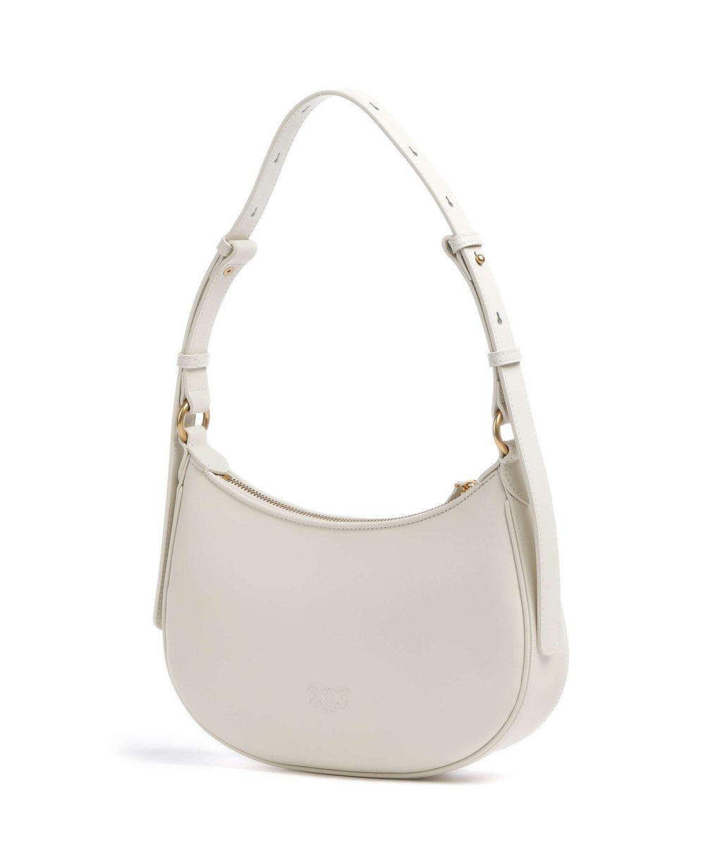 Pinko Half Moon Mini Shoulder bag bianco seta/antique gold
