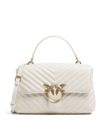 Pinko Love Lady Puff Classic Torebka bianco seta/antique gold