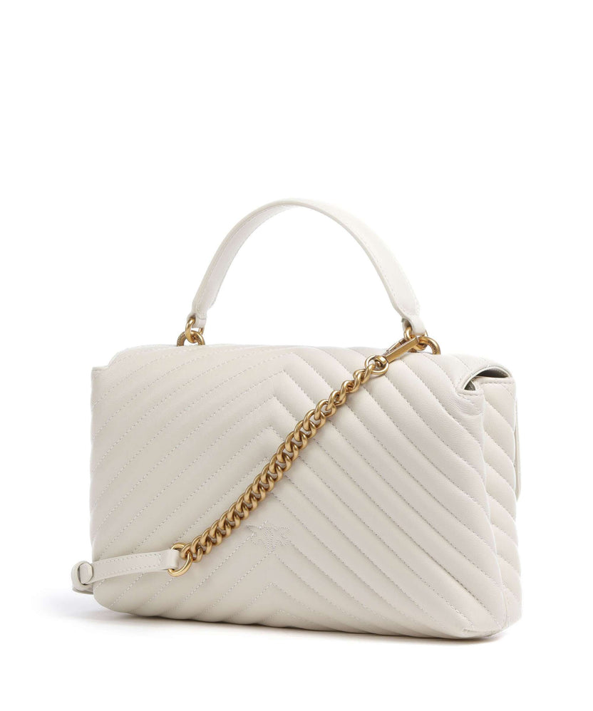 Pinko Love Lady Puff Classic Handbag bianco seta/antique gold