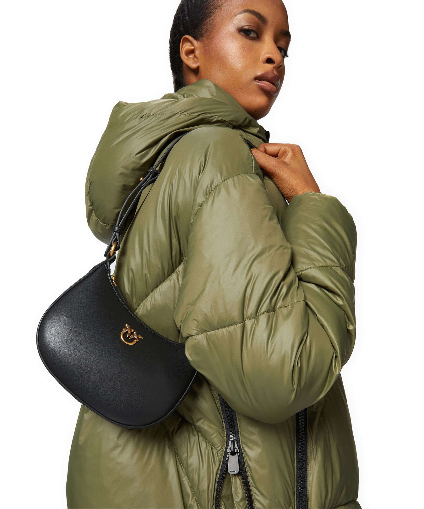 Pinko Half Moon Baby Shoulder bag nero/antique gold