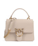Pinko Love One Mini Torba przez ramię beige/grigio fumo/antique gold