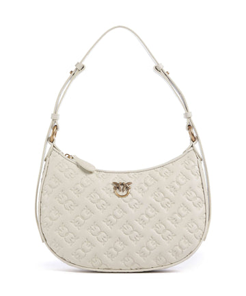 Pinko Half Moon Mini Torba na ramię bianco seta/antique gold