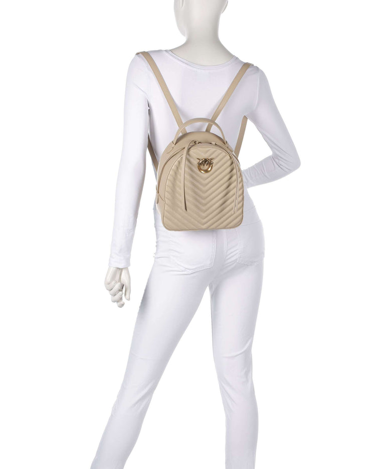Pinko Love Click Backpack beige/grigio fumo/antique gold