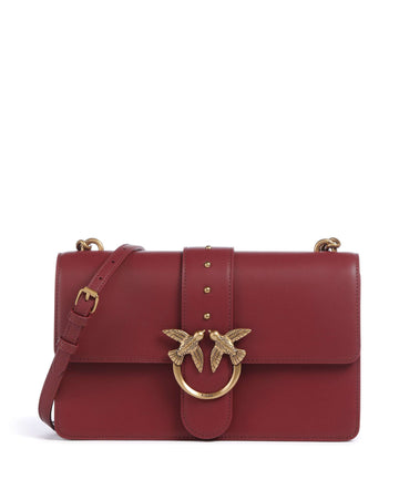 Pinko Love One Classic Torba przez ramię bordeaux merlot/antique gold