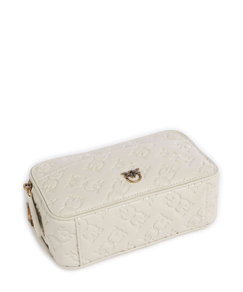 Pinko Mini Crossbody bag bianco seta/antique gold