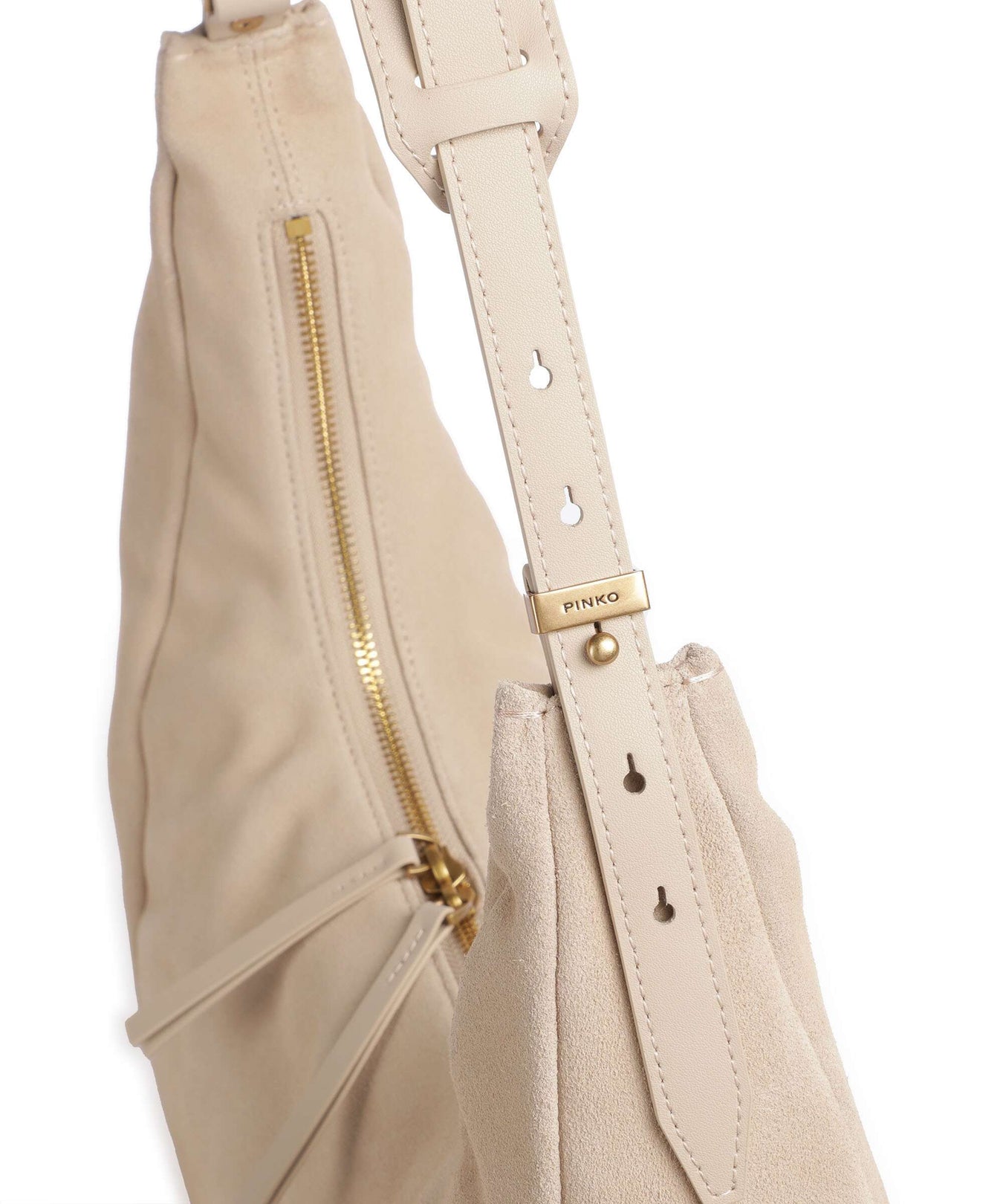 Pinko Slouchy Big Hobo bag beige/grigio fumo/antique gold