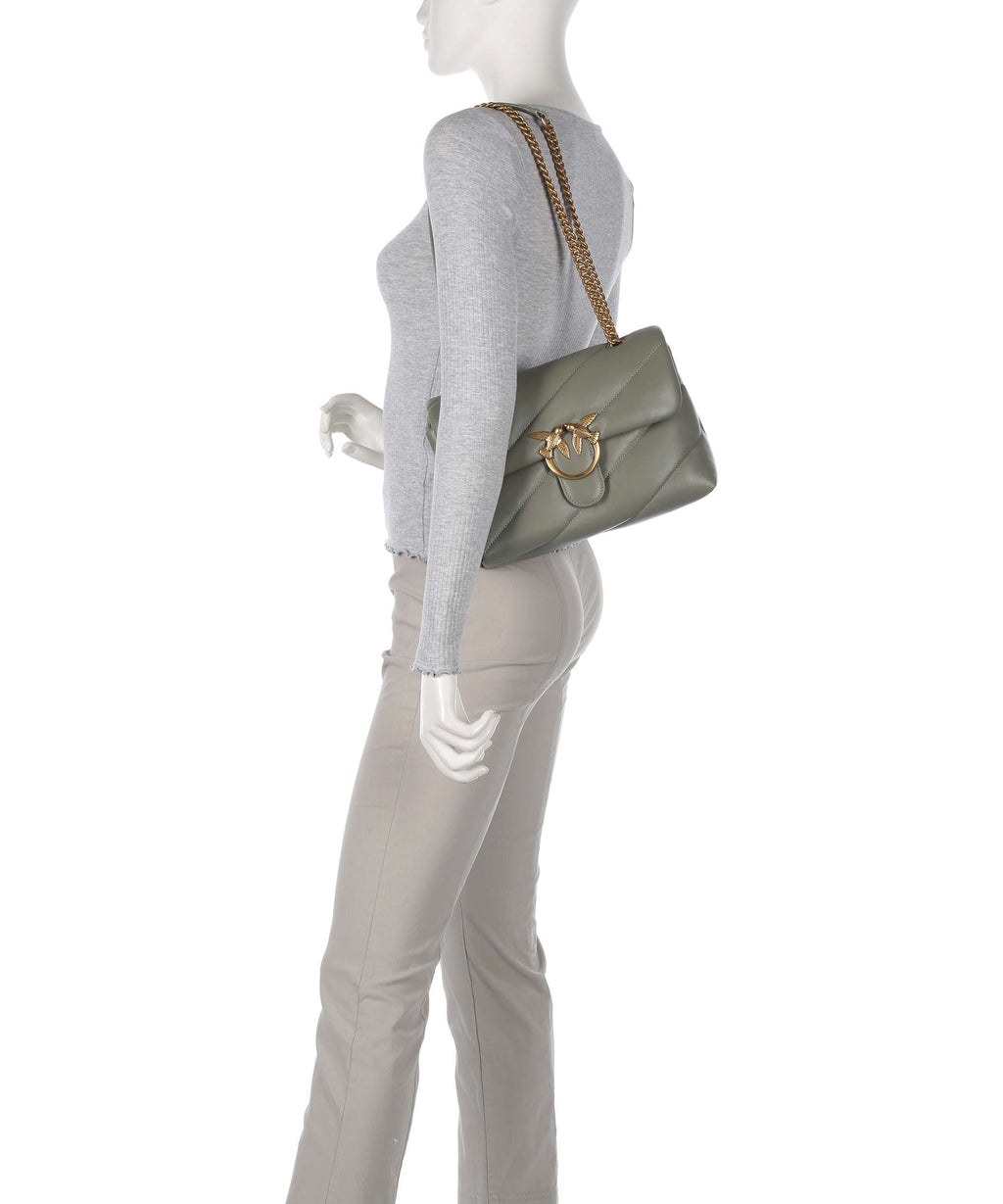 Pinko Love Puff Classic Shoulder bag verde vertiver/antique gold