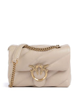 Pinko Love Puff Mini Torba na ramię beige/grigio fumo/antique gold