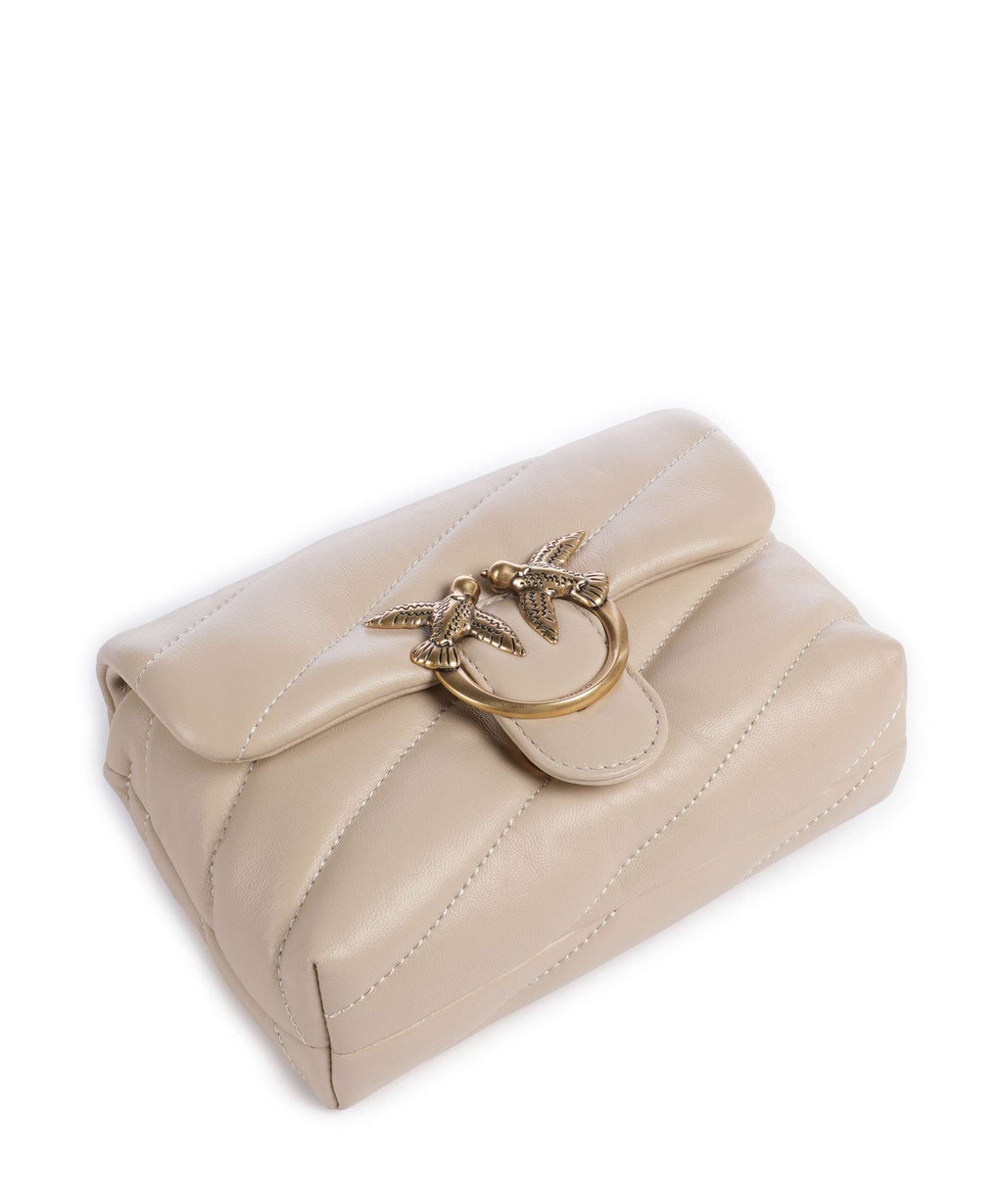 Pinko Love Puff Baby Shoulder bag beige/grigio fumo/antique gold