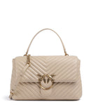 Pinko Love Lady Puff Big Torebka beige/grigio fumo/antique gold