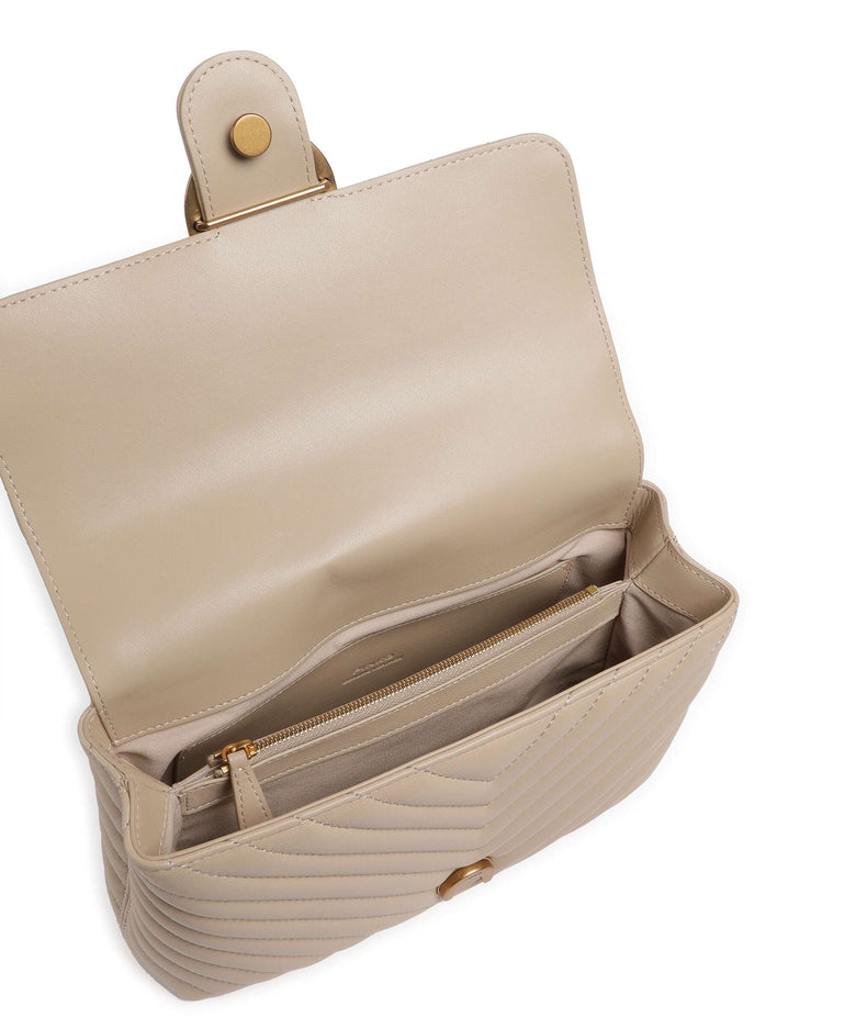 Pinko Love Lady Puff Classic Handbag beige/grigio fumo/antique gold