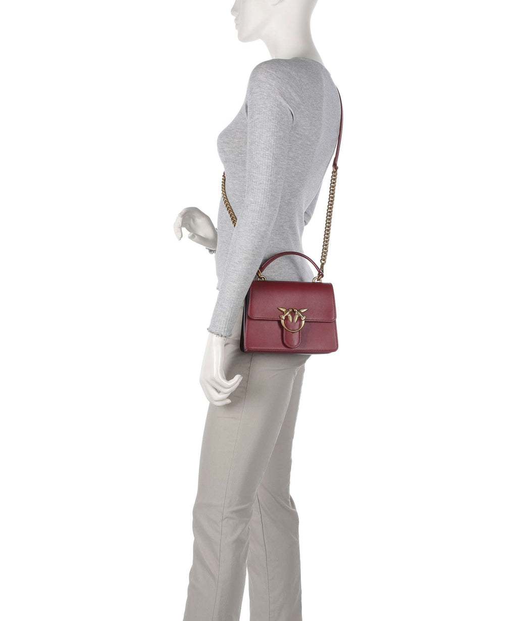 Pinko Love One Mini Handbag bordeaux merlot/antique gold