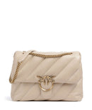 Pinko Love Puff Big Torba na ramię beige/grigio fumo/antique gold