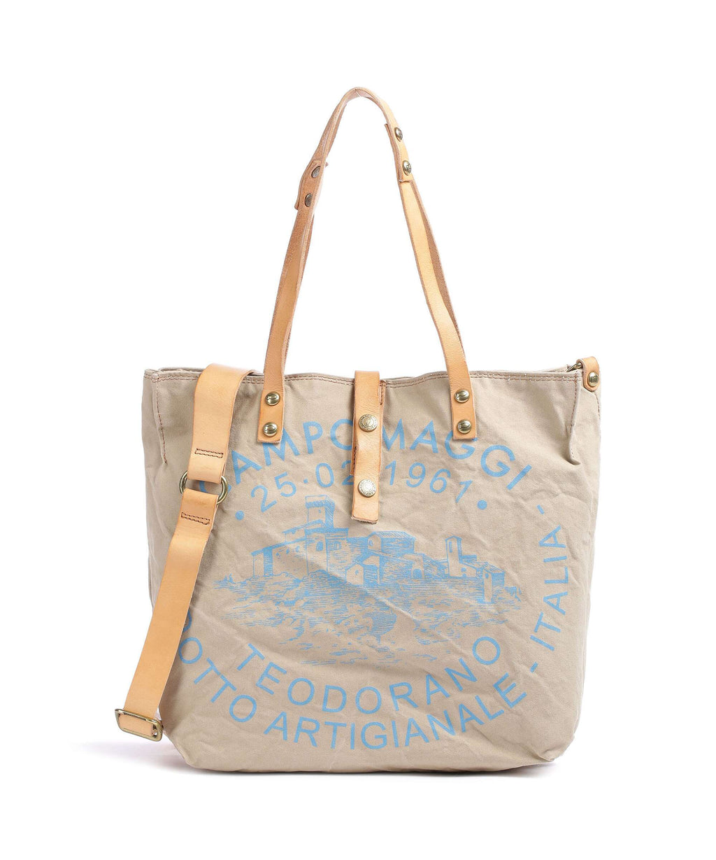 Campomaggi Tote bag beige/naturale/ceruleo