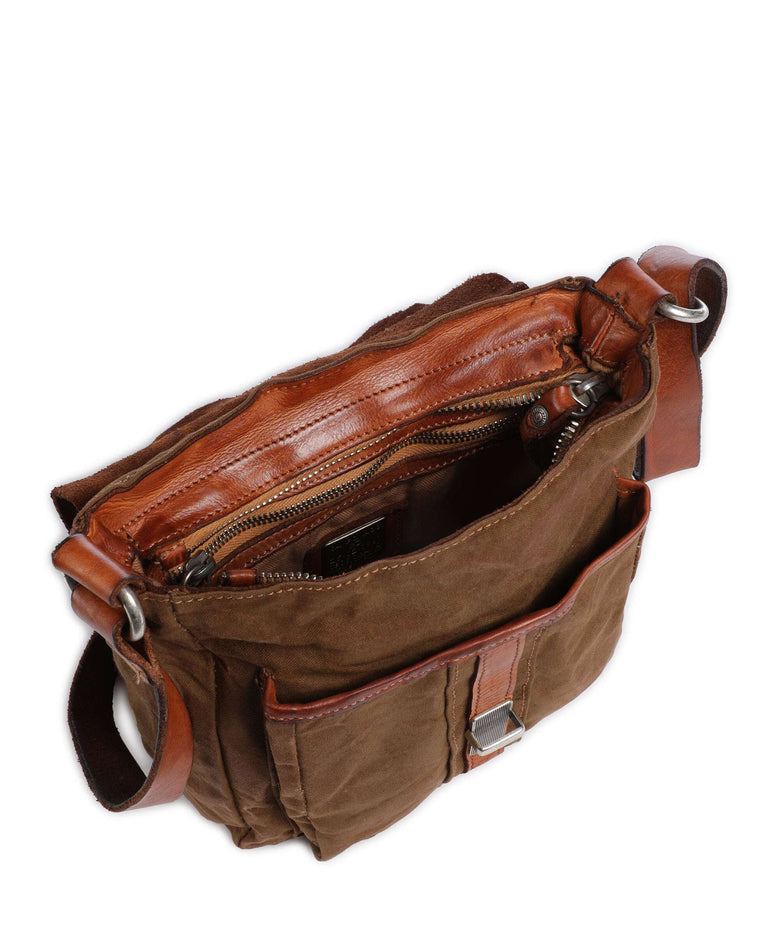 Campomaggi Crossbody bag verde militare/cognac