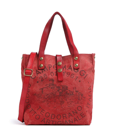 Campomaggi Torebka beige/rosso/moro