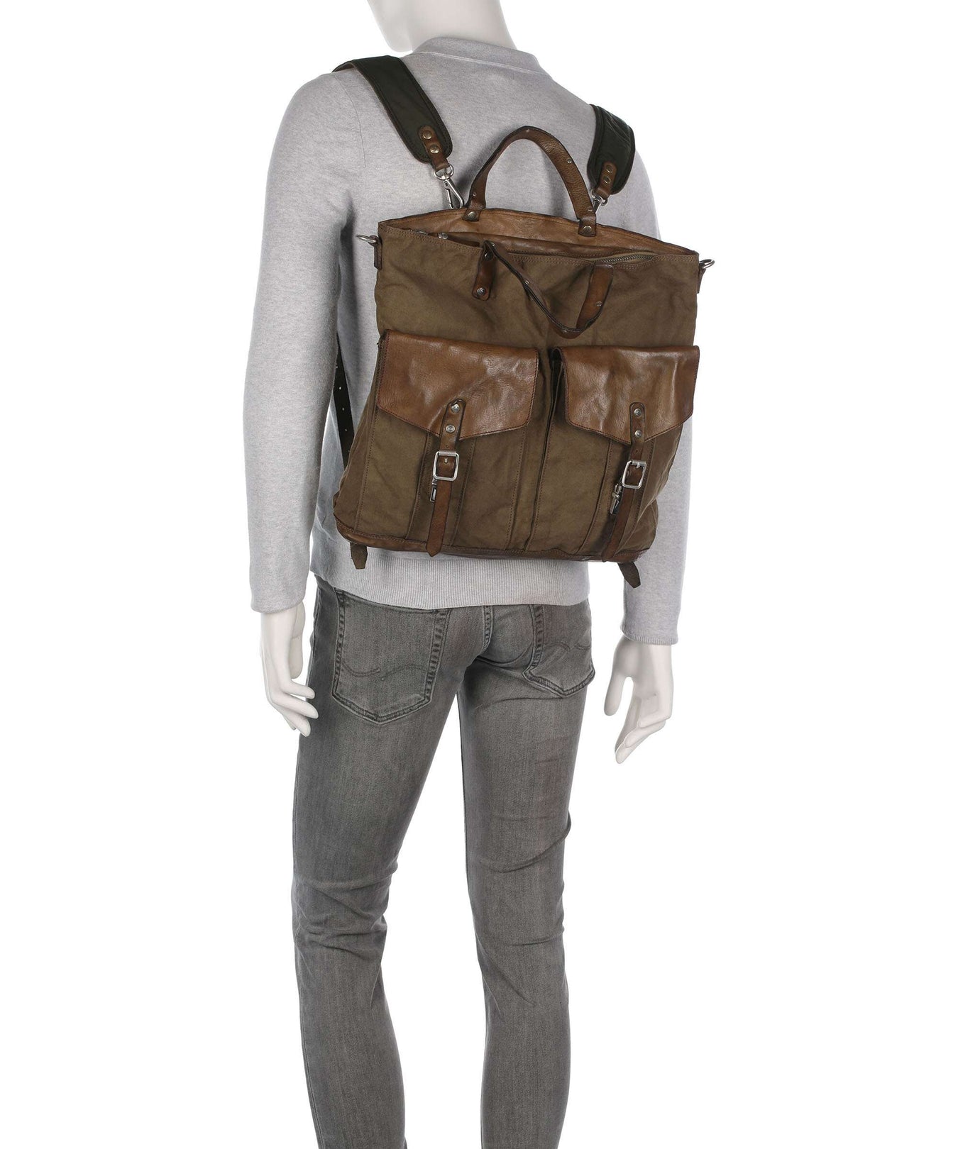 Campomaggi Backpack bag verde militare