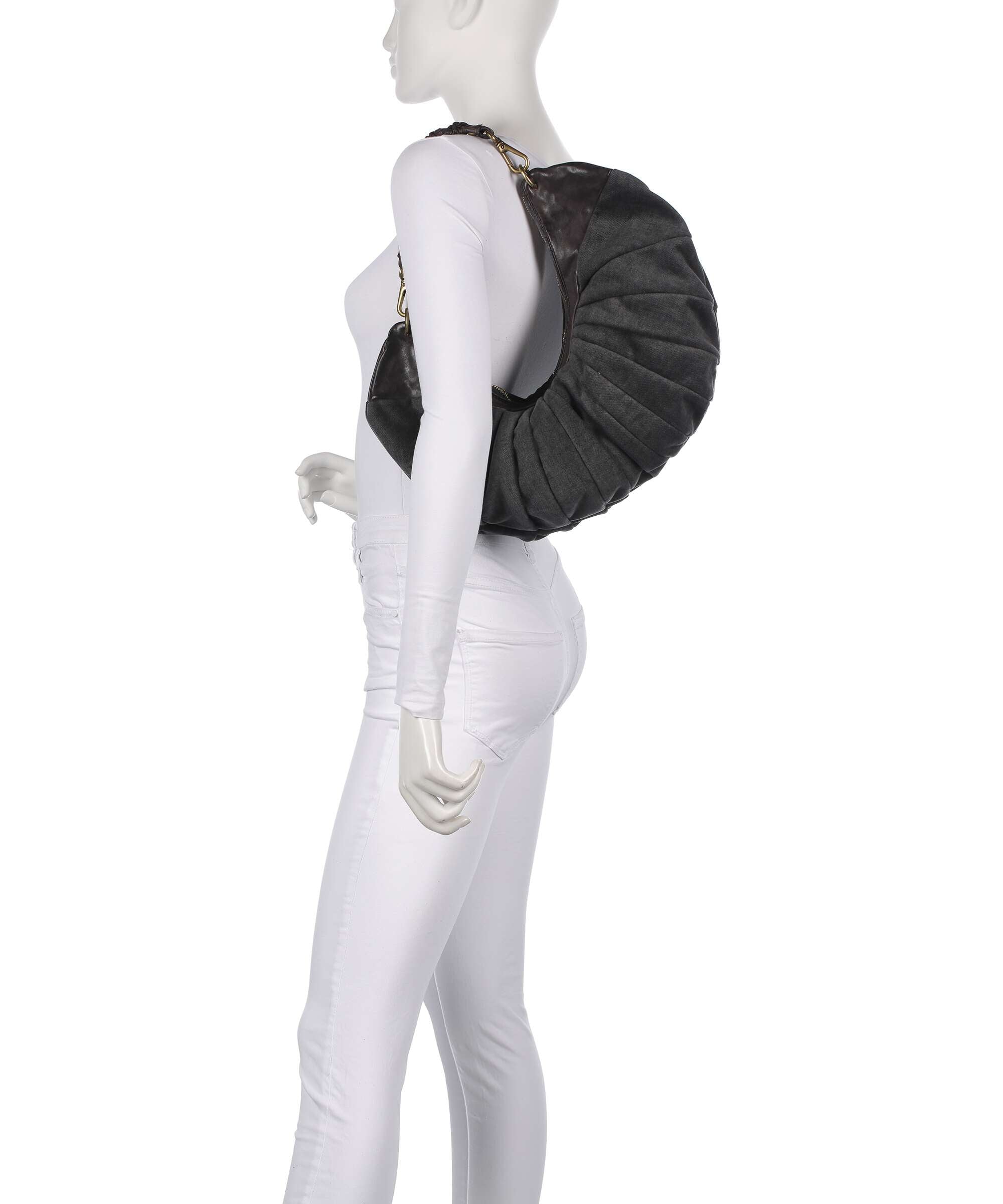 Campomaggi Hobo bag grey/dark grey