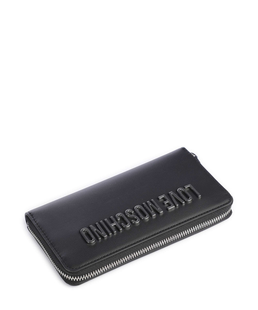 Love Moschino Bold Love Laminated Wallet nero