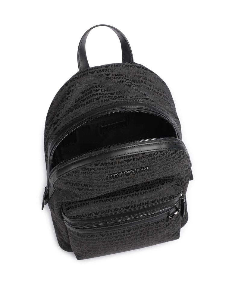 Emporio Armani Logo Jacquard Backpack bristol black