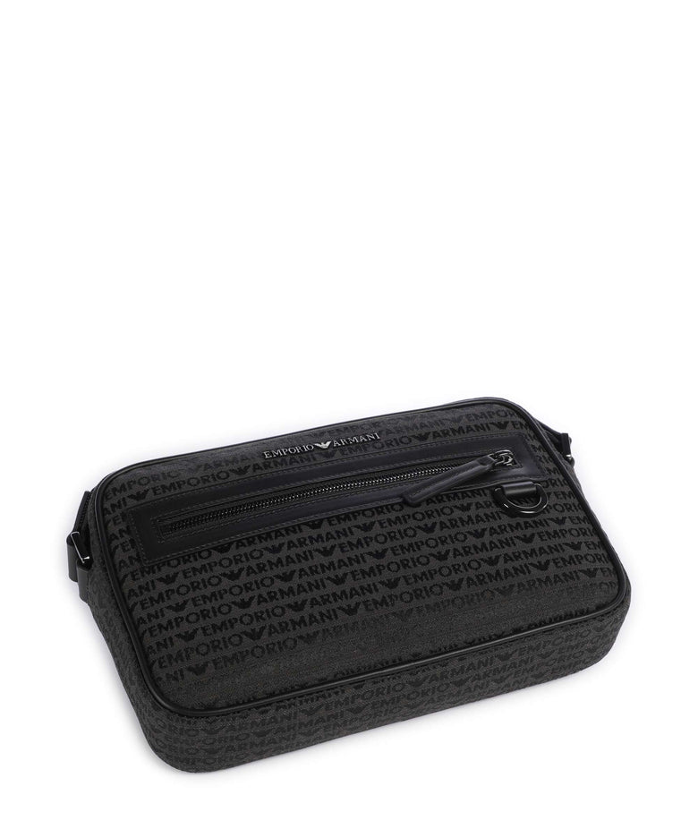 Emporio Armani Logo Jacquard Crossbody bag bristol black