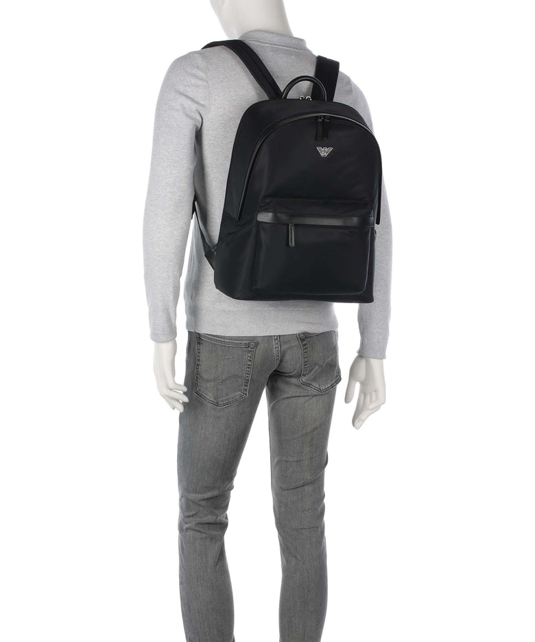 Emporio Armani Recycled Nylon Backpack black beauty