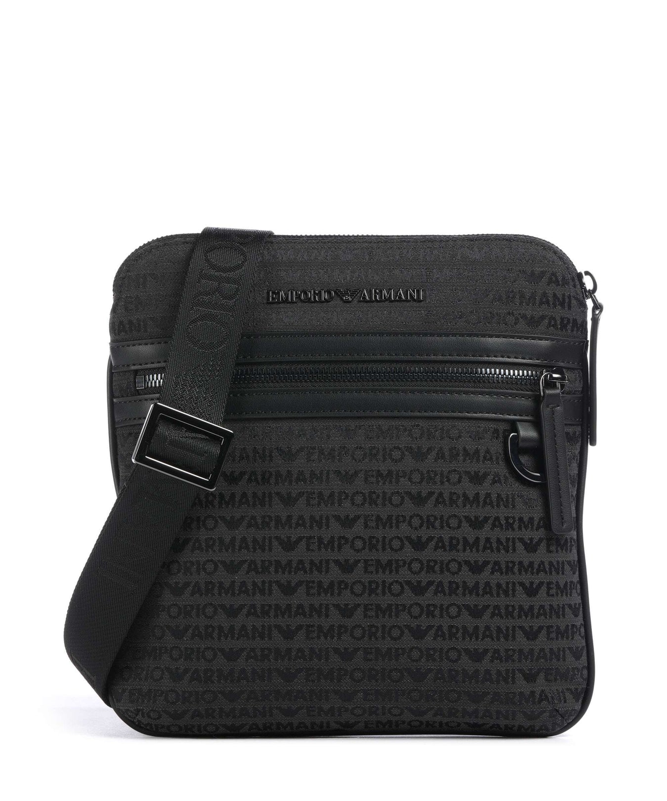 Emporio Armani Logo Jacquard Crossbody bag bristol black
