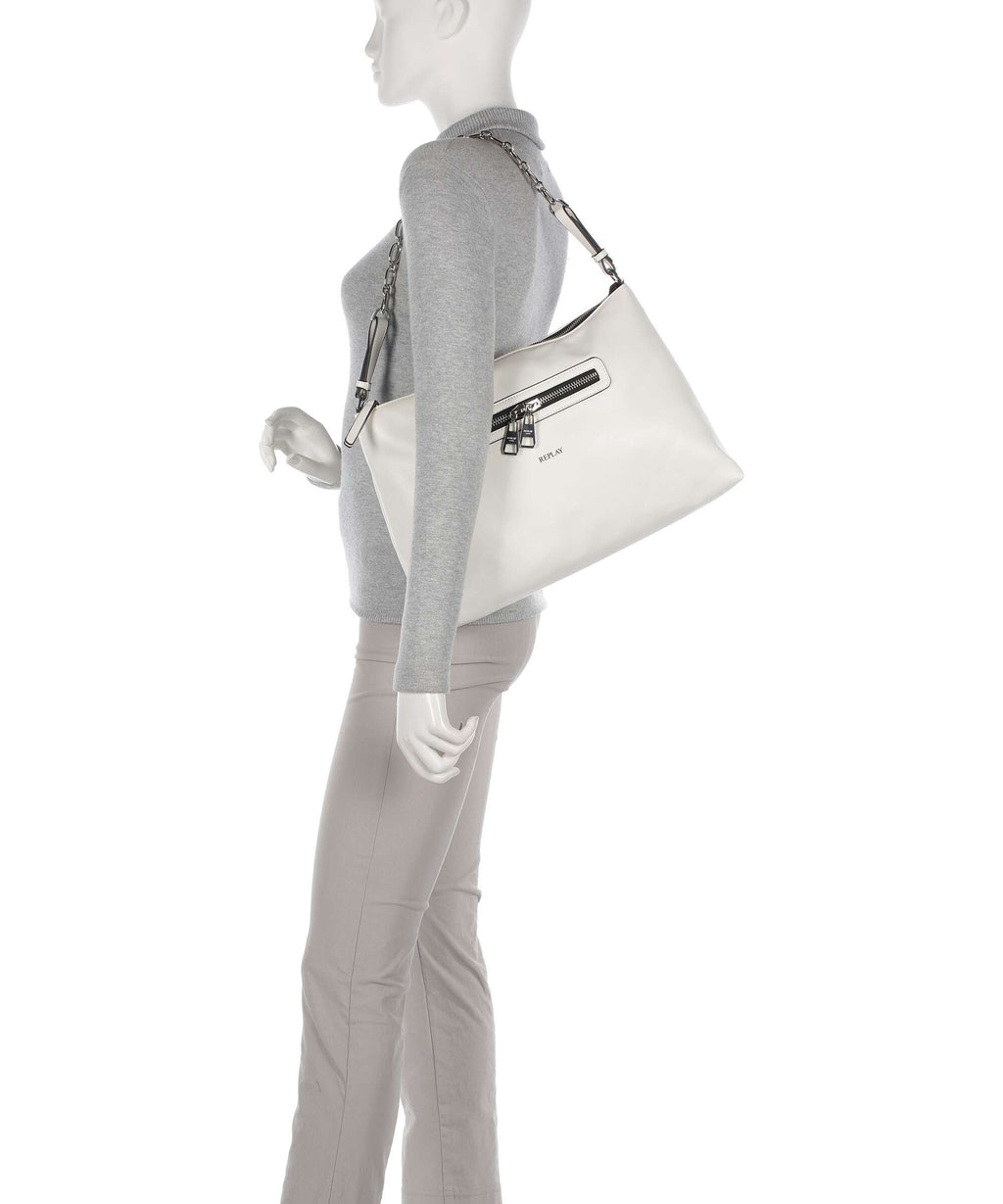 Replay Hobo bag dirty white
