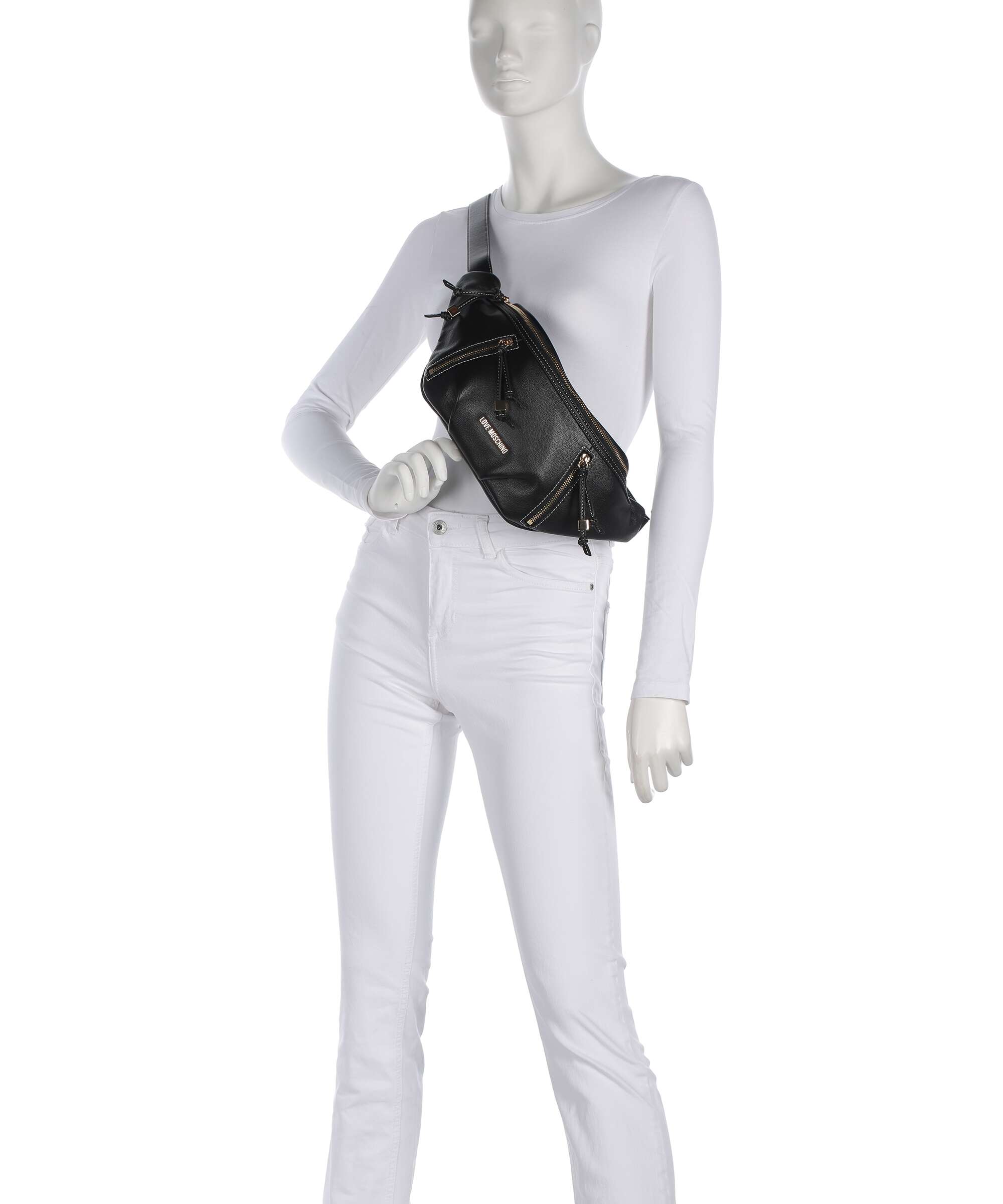 Love Moschino String Belt bag black/black